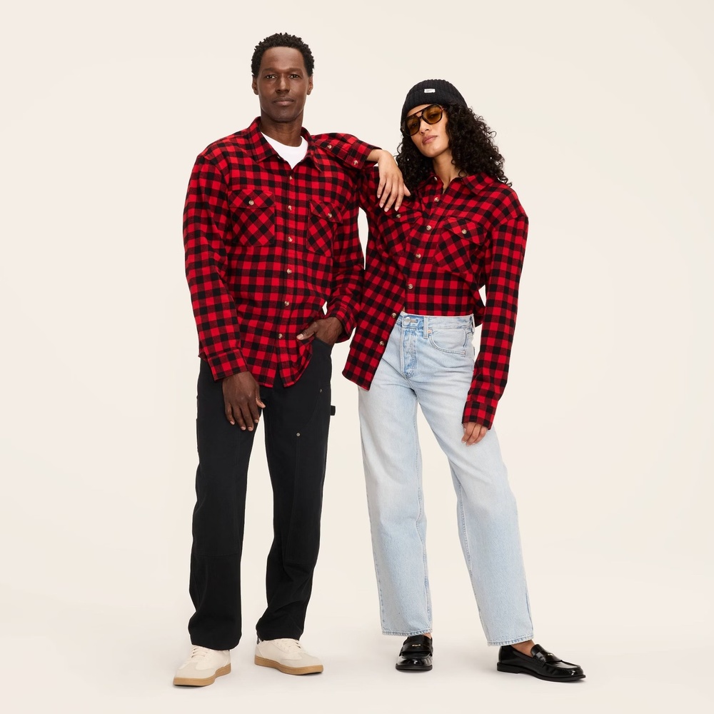 Woolrich x Target Unisex L Large Buffalo Check Long Sleeve Button Flannel Shirt